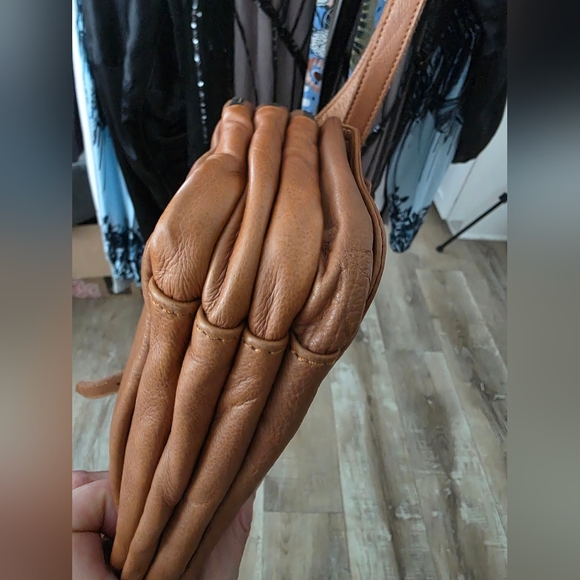 Liebeskind Tan Leather Messenger Bag - Picture 6 of 14